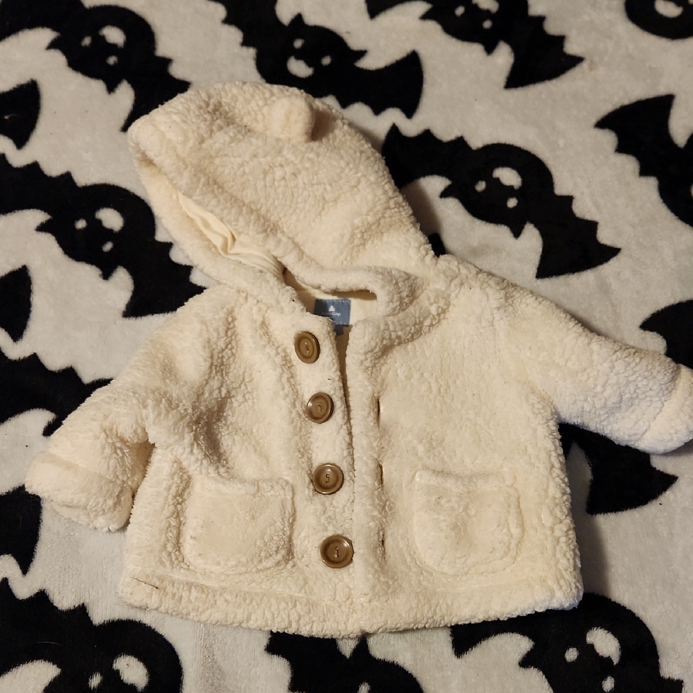 GAP Cream Kids Jacket with Hood